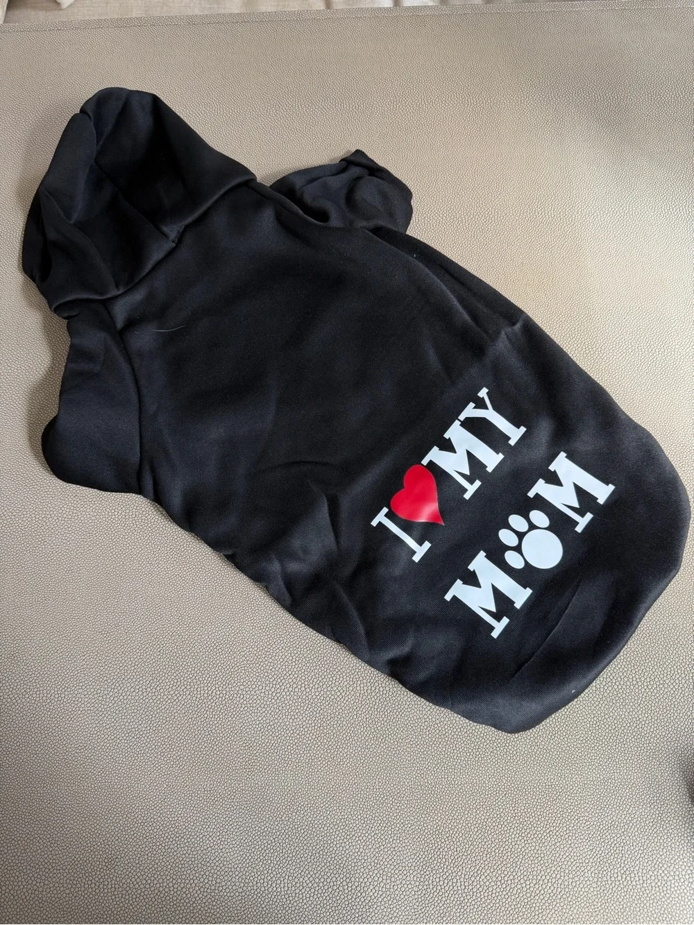 I ♥ MY MOM Black Fleece Dog Sweatshirt NWT